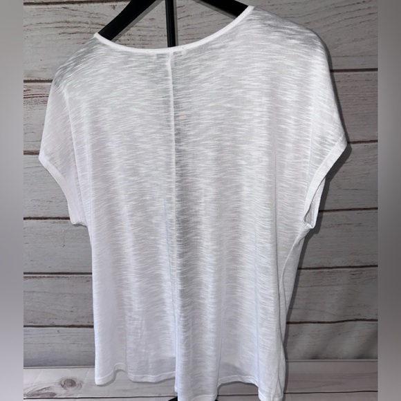 Moa Moa White Tie-Front Drape Tee – Size XL Beach Summer Lightweight Vacation - Picture 2 of 5